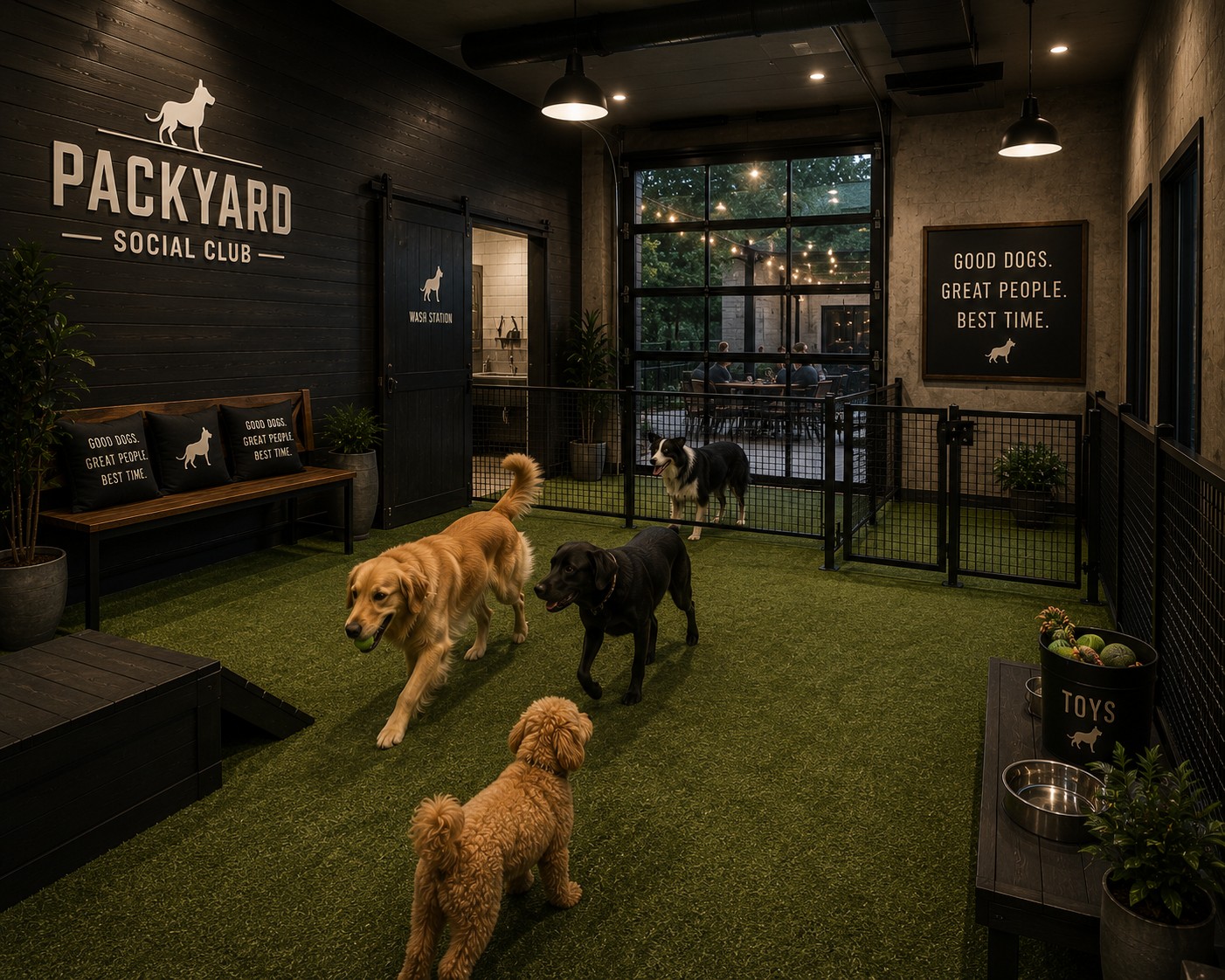 Indoor climate-controlled play yard