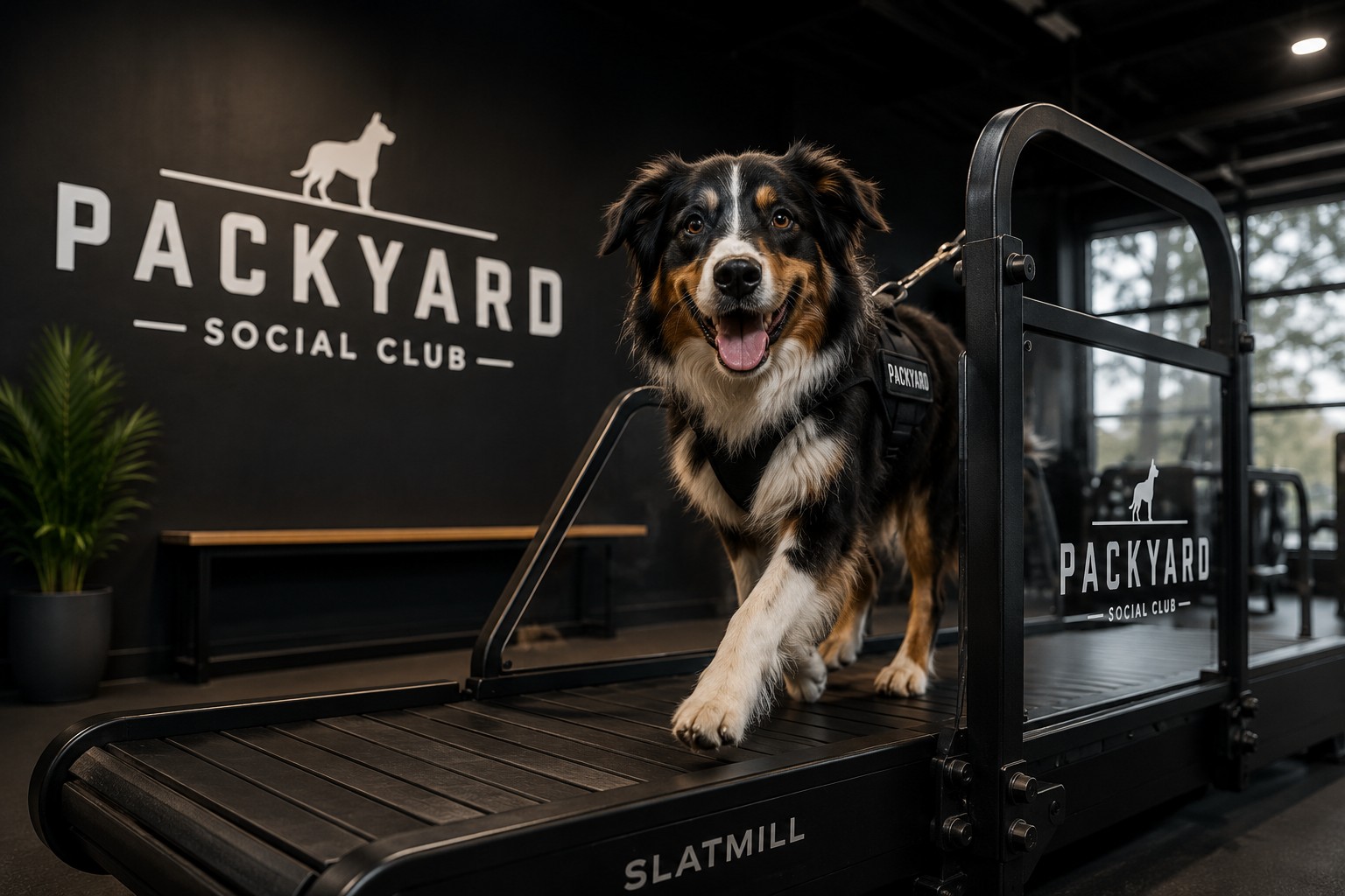 Dog conditioning on a slatmill