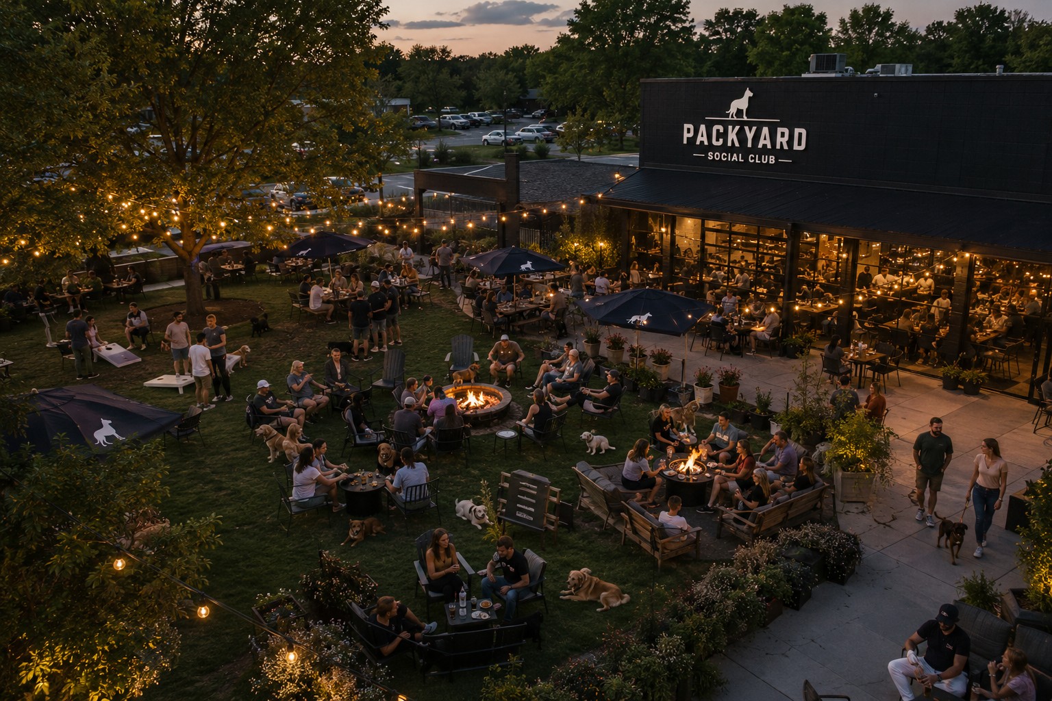 Sunday Roast on the courtyard at Packyard